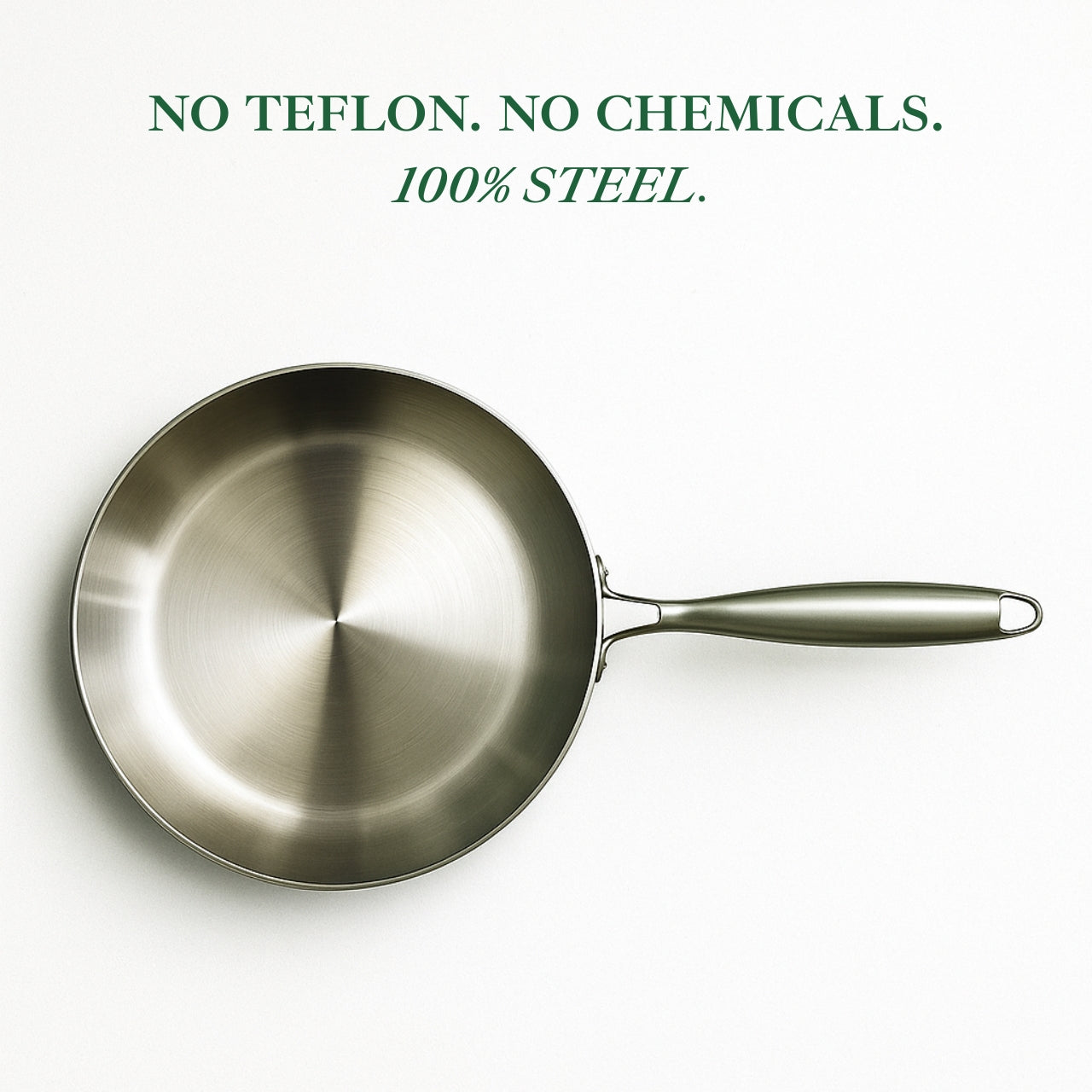 Non Toxic Living Steel Frypan & Spatula Set